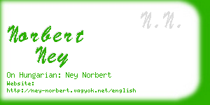 norbert ney business card